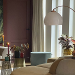 Lampe de sol en cuivre rustique