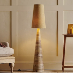 Stylish wooden floor lamp in forest style