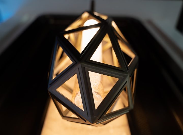 Photo geometric origami pendant