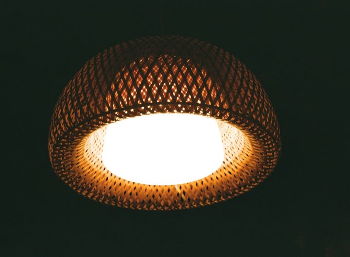 Photo bamboo weave light