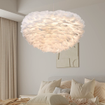 Romantische veren decoratieve kroonluchter voor trouwslaapkamer