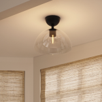 Maximalist semi flush light met transparante basis
